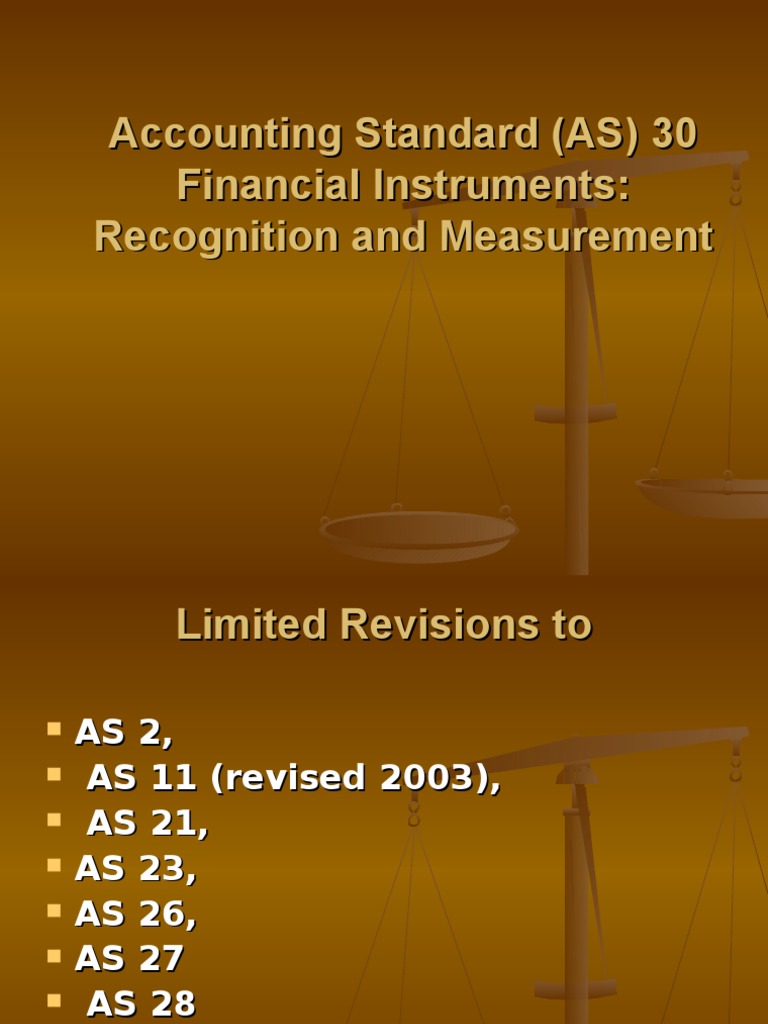 Financial Instruments: AS 30 Overview | PDF | Derivative (Finance ...