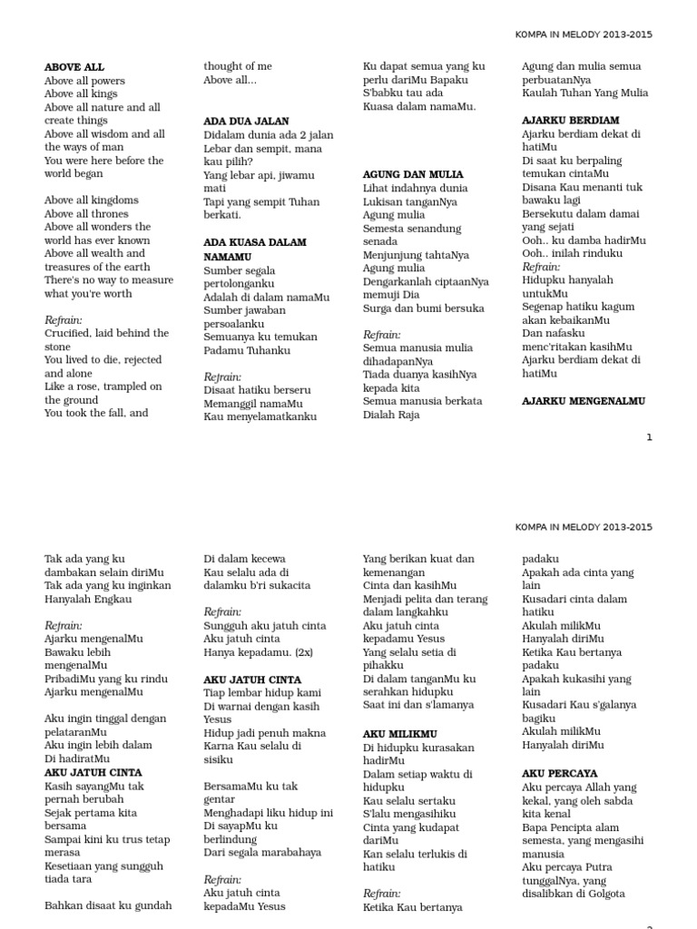 Lagu Rohani Kristen Gkjj Pdf