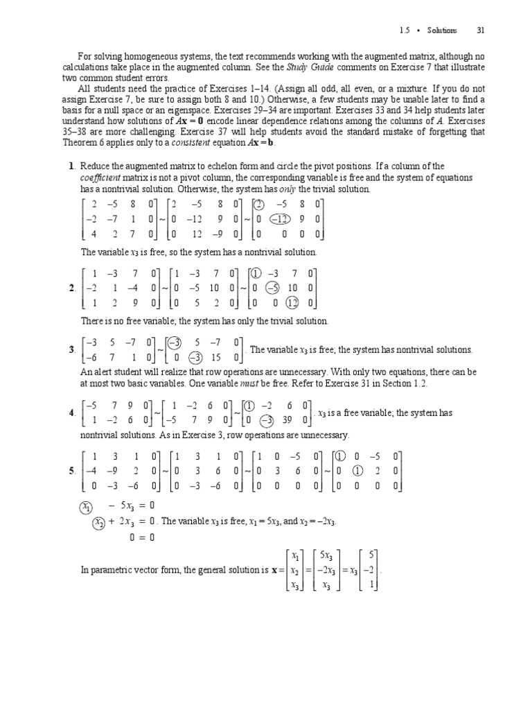 Linear Algebra | PDF | Matrix (Mathematics) | Equations