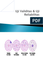 Uji Validitas Uji Reliabilitas