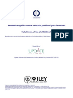 Anestesia Raquídea Versus Anestesia Peridural para Cesarea