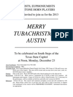 Merry Tubachristmas Austin: Tubists, Euphoniumists Baritone Horn Players You Are Invited To Join Us For The 2013