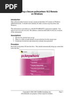 Installing A Secure Pcanywhere 10.5 Remote On Windows