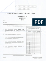 Percubaan UPSR 2014 - Kelantan - Matematik - Kertas 2