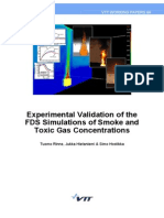 Experimental Validation of The FDS Simulations of Smoke and Toxic Gas Concentrations