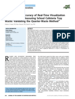 Reliability and Accuracy of Real-Time Visualization Techniques For Measuring School Cafeteria Tray Waste: Validating The Quarter-Waste Method