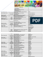 MassKara 2014 Schedule of Activities