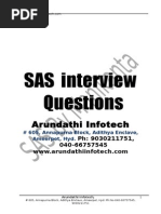 SAS Interview Questions: Arundathi Infotech