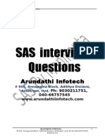 SAS Interview Questions: Arundathi Infotech