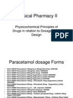 Physical Pharmacy II: Physicochemical Principles of Drugs in Relation To Dosage Form Design