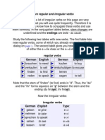 More Regular and Irregular Verbs