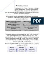 Possessive Pronouns