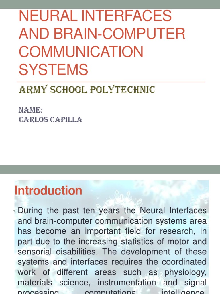Exposition Neural Interfaces | PDF | Neuron | Neuroscience
