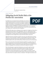Mitigating Social Media Risk at the Florida Bar Association