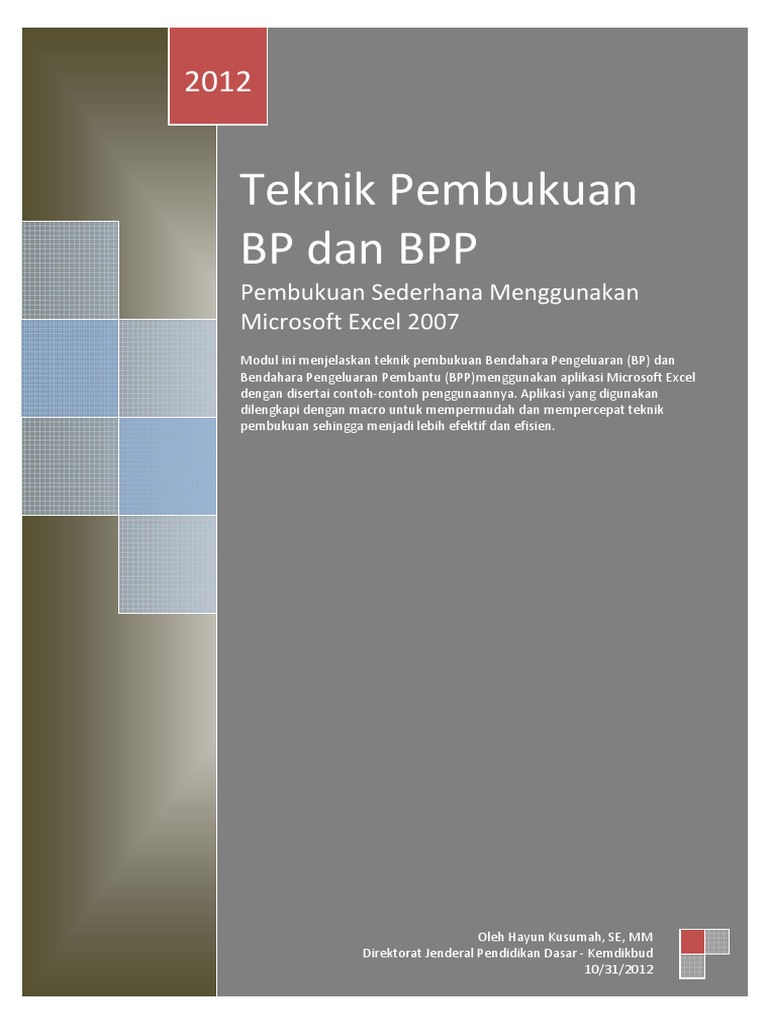 279 - Manual Pembukuan BP Dan BPP | PDF