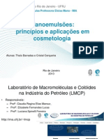 Nanoemulsões cosméticas: princípios e aplicações