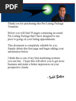 Download Pre Listing Package Template by Lewis Berg SN23978083 doc pdf