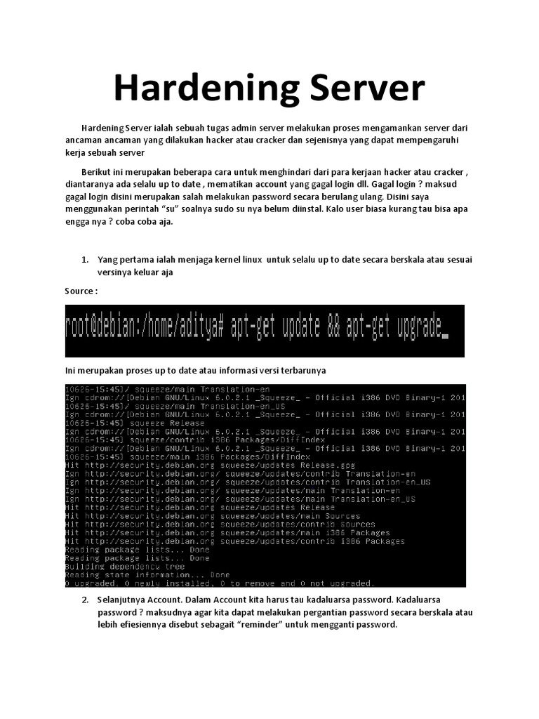 Hardening Server | PDF | Karier & Perkembangan | Komputer