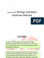 Definisi, Etiologi, Klasifikasi Sindroma Nefrotik
