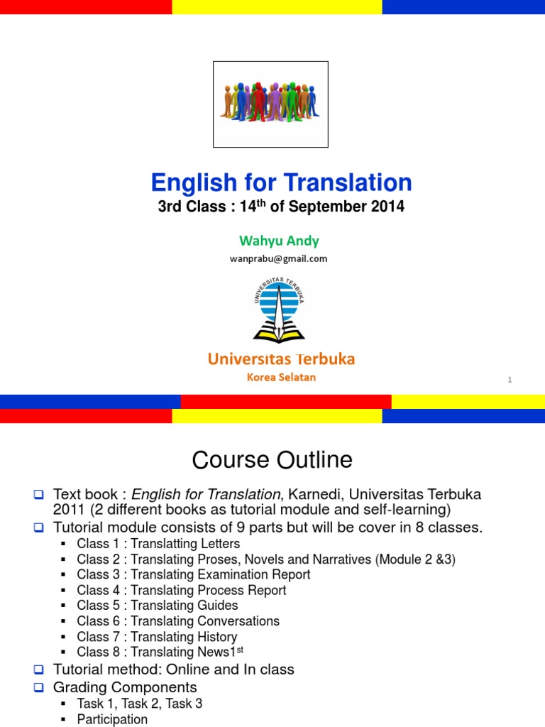 Translation Course for 3rd Class | PDF | Grammatical Tense | Translations