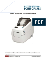 Zebra LP 2824 Plus Label Printer Installation Manual