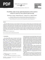 Feasibility Study For The Rapid Determination of The Amylose Content in Starch by Near-Infrared Spectros