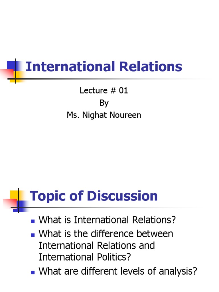 what are the duties of international relations