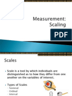 Measuring (Scaling) Variables