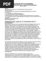 Filosofía de La Economía