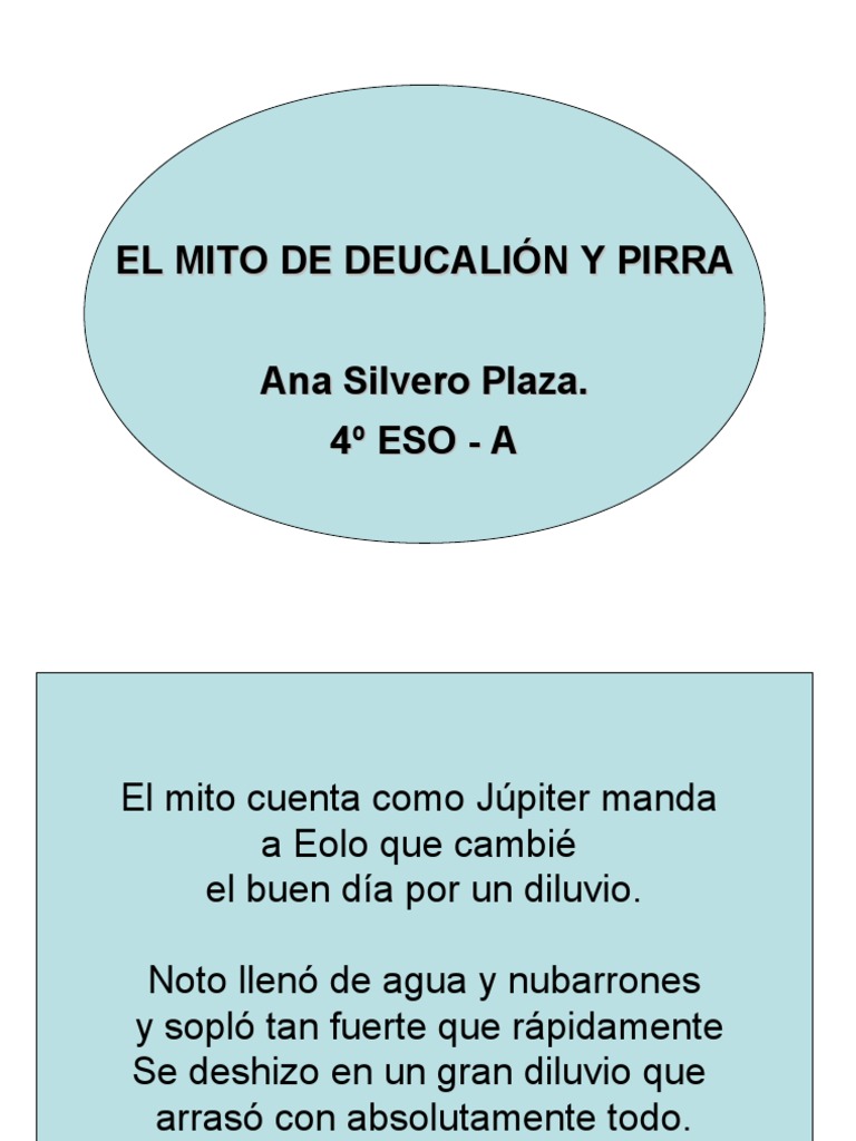 El Mito de Deucalión y Pirra | PDF