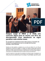 Guigou Exige Al IMAS y Al IASS Una Solución Digna para El Vecino Con 67% de Discapacidad Cuyo Desahucio Se Logró Paralizar Este Mismo Lunes