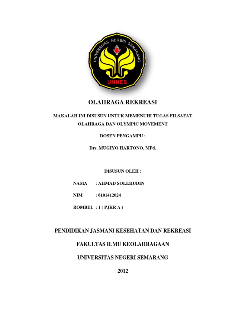 Makalah Olah Raga Rekreasi