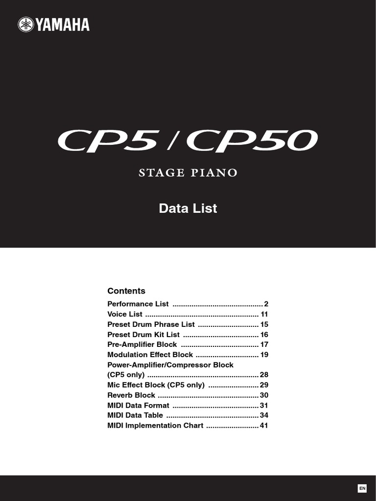 Data List | PDF | Drum Kit | Signal Processing