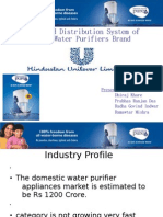 Sales and Distribution System of Pureit Water Purifiers Brand of