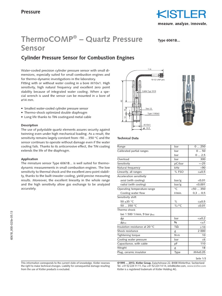 kistler 6061B Sensor Manufactured Goods