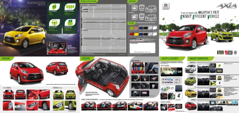 Axia Brochure  Anti Lock Braking System  Headlamp