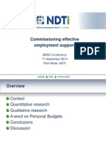NDTi employment research - summary findings