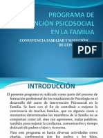 Programa de Intervencion Psicosocial en La Familia