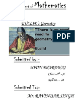 EUCLID's Geometry: Assignment of Topic