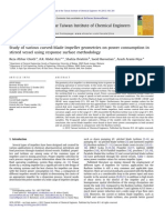 Study of Various Curved-Blade Impeller Geometries On Power Consumption in Stirred Vessel Using Response Surface Methodology