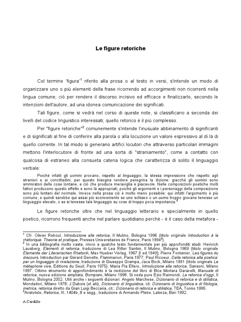 Esercizi Online Sulle Figure Retoriche