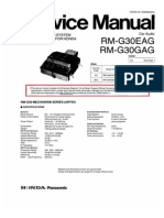 Panasonic Rm-g30eag Rm-g30gag Honda Sm