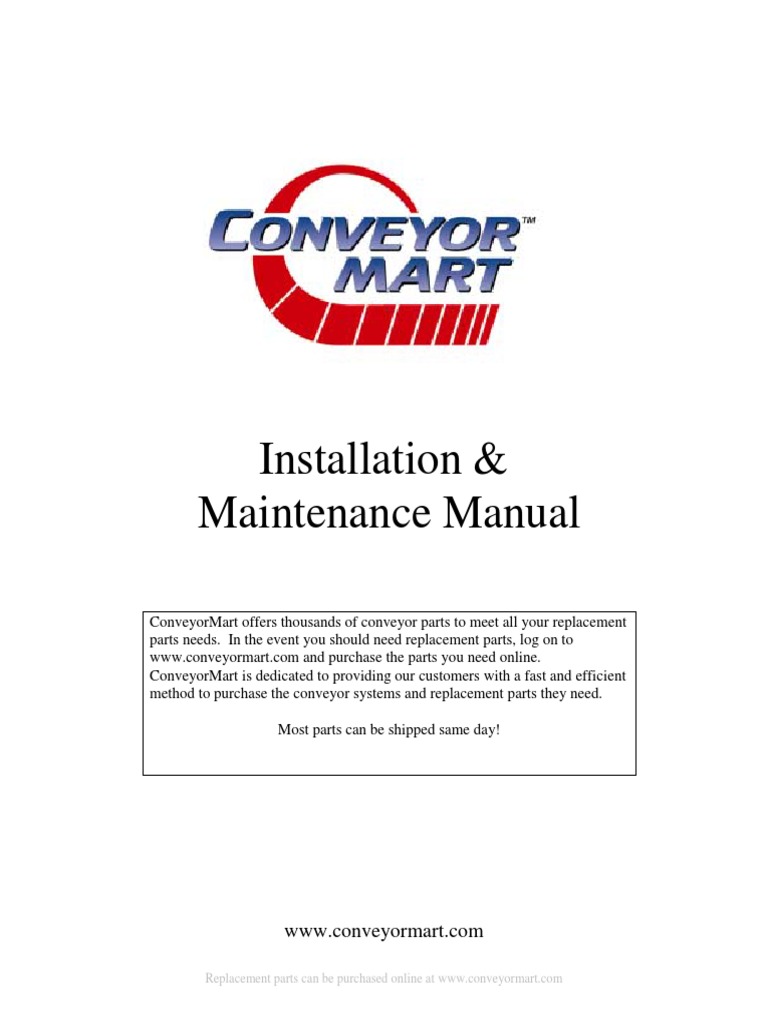 Guide to Maintaining and Servicing Conveyor Systems A Comprehensive