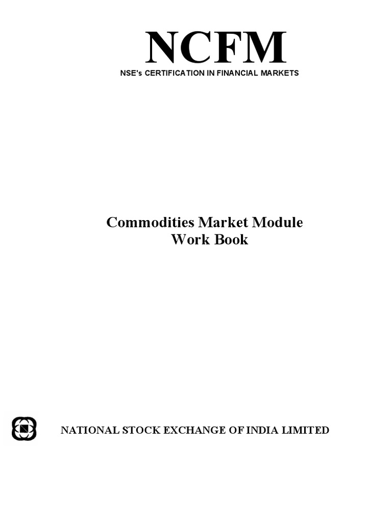 Commodities Mkt Module Futures Exchange Derivative Finance
