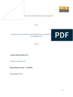 Importancia de La Articulación Interdisciplinaria para El Desarrollo de Metodologías Transdisciplinarias