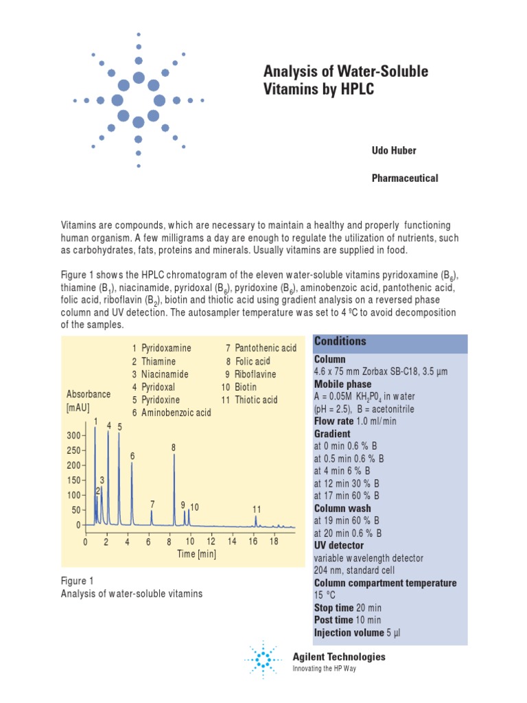 Determination of Water Soluble Vitamins | PDF | Science & Mathematics