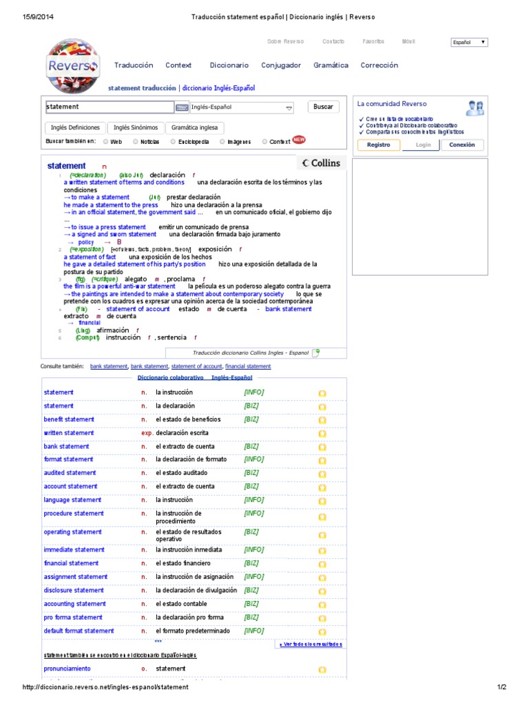QUE ES UN STATEMENT visual data 7