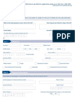 Visa Application Form