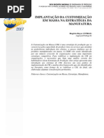 Implantação Da Customização Em Massa Na Estratégia Da Manufatura