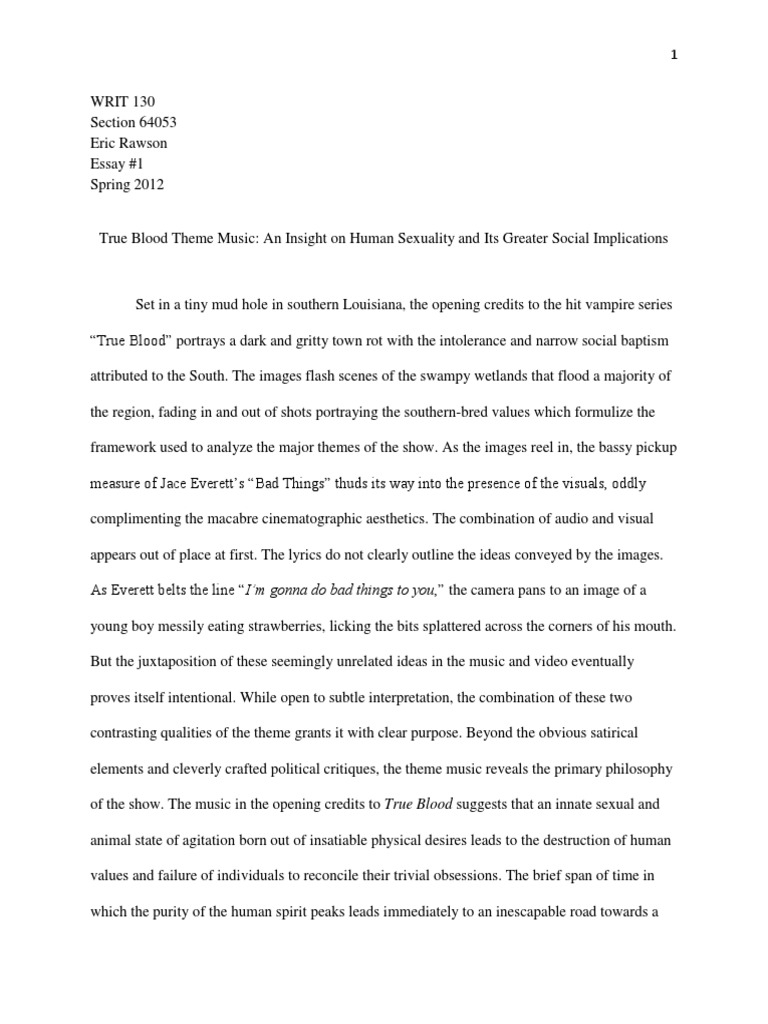 True Blood Theme Analysis True Blood Morality